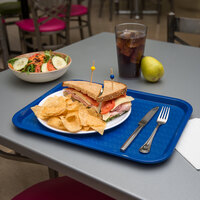 Carlisle CT121614 Cafe 12 inch x 16 inch Blue Standard Plastic Fast Food Tray