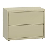 Hirsh Industries 17450 Putty Two-Drawer Lateral File Cabinet - 36 inch x 18 5/8 inch x 28 inch