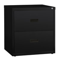 Hirsh Industries 14955 Black Two-Drawer Lateral File Cabinet - 30 inch x 18 5/8 inch x 28 inch
