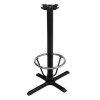 Lancaster Table & Seating Cast Iron 22 inch x 30 inch Black 3 inch Bar Height Column Table Base with 16 inch Foot Ring