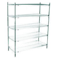 Metro 5A467K3 Stationary Super Erecta Adjustable 2 Series Metroseal 3 Wire Shelving Unit - 21 inch x 60 inch x 74 inch