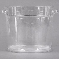 Carlisle 6 Qt. Clear Round Polycarbonate Food Storage Container