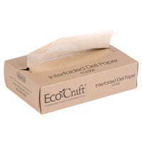 Bagcraft Packaging 016008 8 inch x 10 3/4 inch EcoCraft Interfolded Deli Wrap - 500/Box