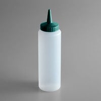 Vollrath 2808-13191 Traex® Color-Mate™ 8 oz. Clear Single Tip Standard Squeeze Bottle with Vista Green Cap