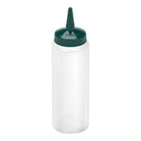 Vollrath Traex® Color-Mate™ 8 oz. Clear Single-Tip Standard Squeeze Bottle with Vista Green Cap