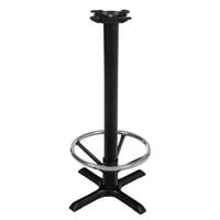 Lancaster Table & Seating Cast Iron 22 inch x 22 inch Black 3 inch Bar Height Column Table Base with 17 1/4 inch Foot Ring