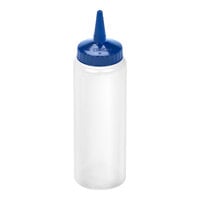 Vollrath Traex® Color-Mate™ 8 oz. Clear Single-Tip Standard Squeeze Bottle with Blue Cap