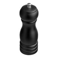 Acopa 6" Matte Black Wooden Salt / Pepper Mill