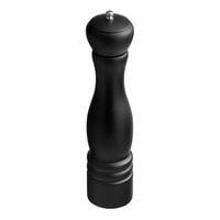 Acopa 12" Matte Black Wooden Salt / Pepper Mill