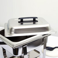 Choice Replacement Half Size Stainless Steel Chafer / Pan Cover for Choice Economy 4 Qt. Chafer