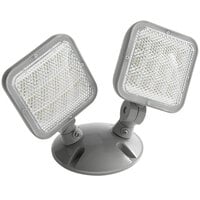 Lavex Industrial Outdoor / Indoor Double Head Remote LED Emergency Light - 2.4 Watts, 3.6V - 9.6V Compatibility