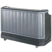 Cambro BAR730PM420 Granite Gray and Black Cambar 73 inch Post-Mix Portable Bar with 7 Bottle Speed Rail, Cold Plate, and Soda Gun