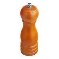 Acopa 6" Matte Brown Wooden Salt / Pepper Mill