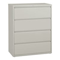Hirsh Industries 17461 Gray Four-Drawer Lateral File Cabinet - 42 inch x 18 5/8 inch x 52 1/2 inch