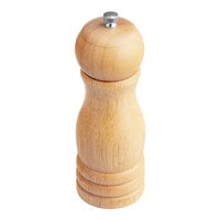 Acopa 6" Matte Natural Wooden Salt / Pepper Mill