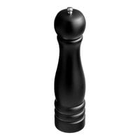 Acopa 10" Matte Black Wooden Salt / Pepper Mill