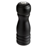 Acopa 6" Matte Black Wooden Salt Shaker