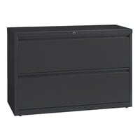 Hirsh Industries 17642 Charcoal Two-Drawer Lateral File Cabinet - 42 inch x 18 5/8 inch x 28 inch