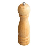 Acopa 8" Matte Natural Wooden Salt / Pepper Mill