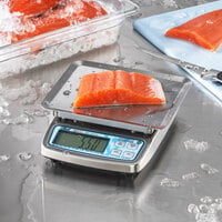 Edlund BRV-160W BRAVO! 10 lb. Stainless Steel Submersible Waterproof Digital Portion Scale for Dry and Liquid Measuring