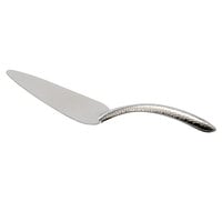 Bon Chef 10 1/4 inch Hammered Stainless Steel Pastry Server with Hollow Cool Handle 9465HF