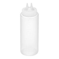 Vollrath Traex® Color-Mate™ 32 oz. Clear Twin Tip™ Wide Mouth Squeeze Bottle
