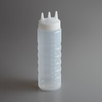 Vollrath 3324-13 Traex® Color-Mate™ 24 oz. Clear Tri Tip™ Ridged Wide Mouth Squeeze Bottle