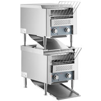 AvaToast T1402S Double Stacked Commercial 10 inch Wide Conveyor Toaster with 3 inch Opening - 120V, 3500W, 600 Slices per Hour
