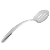 Bon Chef 9458 13 1/2 inch Stainless Steel Slotted Serving Spoon with Hollow Cool Handle
