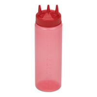 Vollrath Traex® Color-Mate™ 24 oz. Red Tri Tip™ Wide Mouth Squeeze Bottle