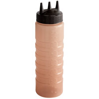 Vollrath 3324C-01 Traex® Color-Mate™ 24 oz. Brown Tri Tip™ Ridged Wide Mouth Squeeze Bottle