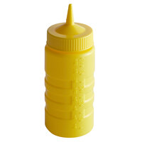Vollrath 4916-08 Traex® 16 oz. Yellow Single Tip Ridged Wide Mouth Squeeze Bottle