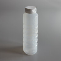 Vollrath 26240-13 Traex® 24 oz. Clear Ridged Standard Squeeze Bottle with Flowcut™ Cap