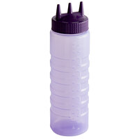 Vollrath 3324C-54 Traex® Color-Mate™ 24 oz. Purple Tri Tip™ Ridged Wide Mouth Squeeze Bottle