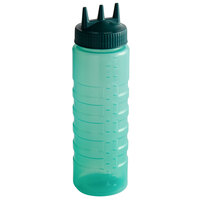 Vollrath 3324C-191 Traex® Color-Mate™ 24 oz. Green Tri Tip™ Ridged Wide Mouth Squeeze Bottle