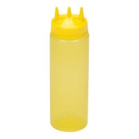 Vollrath Traex® Color-Mate™ 24 oz. Yellow Tri Tip™ Wide Mouth Squeeze Bottle