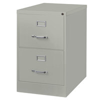 Hirsh Industries 14420 Gray Two-Drawer Vertical Legal File Cabinet - 18 inch x 26 1/2 inch x 28 3/8 inch
