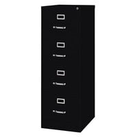 Hirsh Industries 17549 Black Four-Drawer Vertical Legal File Cabinet - 18 inch x 25 inch x 52 inch