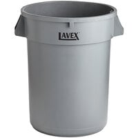 Lavex 32 Gallon Gray Round Commercial Trash Can