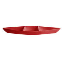 G.E.T. Enterprises BT319-MOD-CB Bugambilia 6.9 Qt. Smooth MOD Finish Cranberry Resin-Coated Aluminum Deep Boat with Dividers