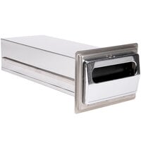 Vollrath 6520-28 Stainless Steel In-Counter Minifold Napkin Dispenser with Chrome Faceplate