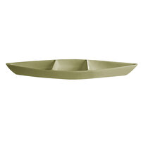 G.E.T. Enterprises BT319WG Bugambilia 6.9 Qt. Classic Textured Finish Willow Green Resin-Coated Aluminum Deep Boat with Dividers
