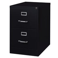 Hirsh Industries 14419 Black Two-Drawer Vertical Legal File Cabinet - 18 inch x 26 1/2 inch x 28 3/8 inch
