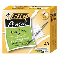 Bic MP48BK Clear 0.7mm Xtra-Life HB Lead #2 Mechanical Pencil   - 48/Pack