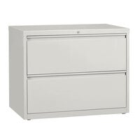Hirsh Industries 17452 Gray Two-Drawer Lateral File Cabinet - 36 inch x 18 5/8 inch x 28 inch