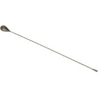 Barfly M37014ACP 19 5/8 inch Antique Copper-Plated Finish Stainless Steel Classic Bar Spoon with Weighted End