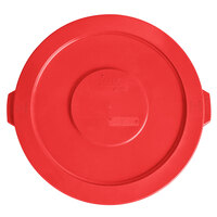 Lavex Janitorial 32 Gallon Red Round Commercial Trash Can Lid