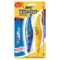 Bic WOELP21 Wite-Out 1/5 inch x 236 inch Exact Liner Corrective Tape   - 2/Pack