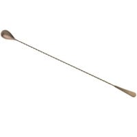 Barfly M37011ACP 17 1/8 inch Antique Copper-Plated Finish Stainless Steel Japanese Style Bar Spoon