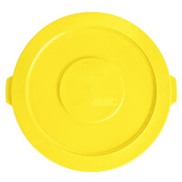 Lavex Janitorial 32 Gallon Yellow Round Commercial Trash Can Lid